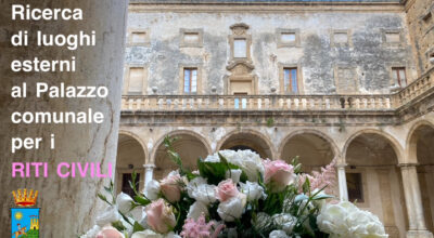 RITI CIVILI, RICERCA DI LUOGHI ESTERNI AL PALAZZO COMUNALE